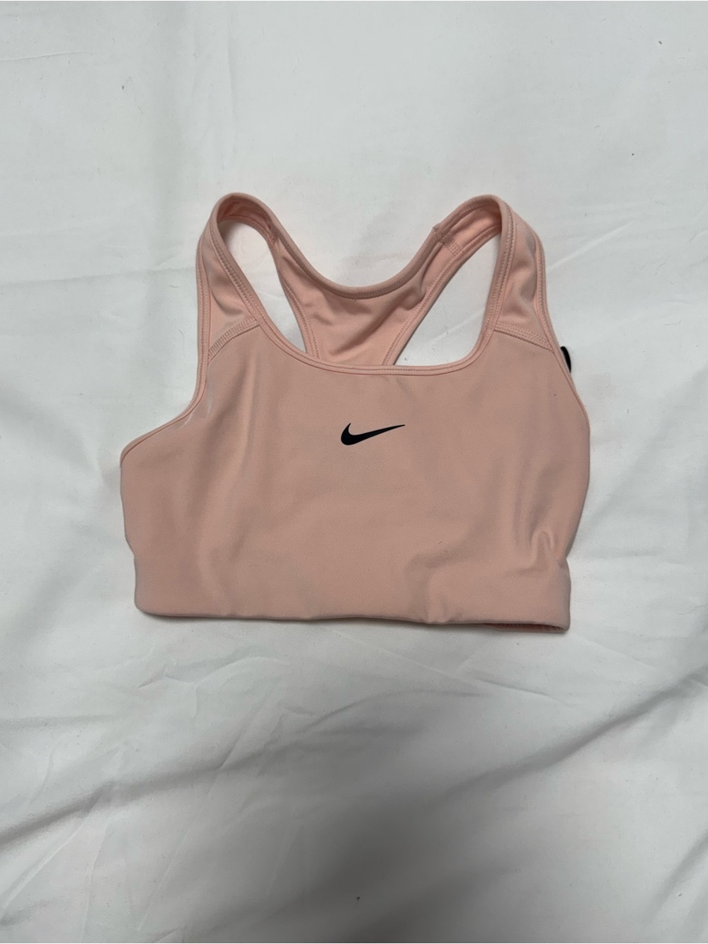 Nike Pink Racerback Sports Bra with Black Swoosh